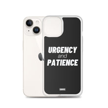 Load image into Gallery viewer, Urgency and Patience iPhone Case - white on black
