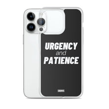 Load image into Gallery viewer, Urgency and Patience iPhone Case - white on black
