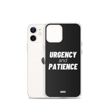 Load image into Gallery viewer, Urgency and Patience iPhone Case - white on black