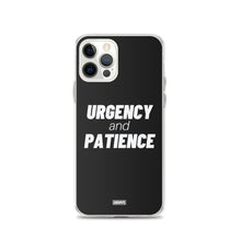 Load image into Gallery viewer, Urgency and Patience iPhone Case - white on black