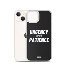 Load image into Gallery viewer, Urgency and Patience iPhone Case - white on black