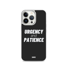 Load image into Gallery viewer, Urgency and Patience iPhone Case - white on black