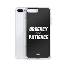 Load image into Gallery viewer, Urgency and Patience iPhone Case - white on black