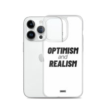 Load image into Gallery viewer, Optimism and Realism iPhone Case - black on white