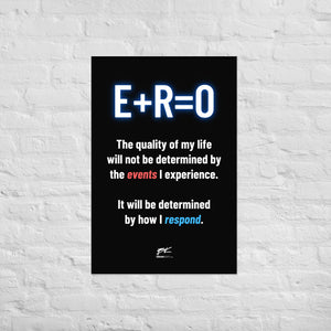 E+R=O Poster - Quality of life (24" x 36")
