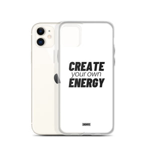 Create Your Own Energy iPhone Case - black on white
