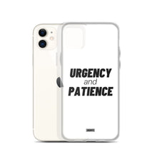 Load image into Gallery viewer, Urgency and Patience iPhone Case - black on white