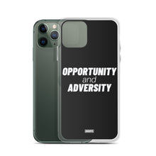 Load image into Gallery viewer, Opportunity and Adversity iPhone Case - white on black