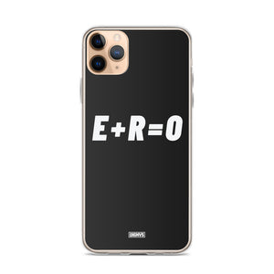 E+R=O iPhone Case - white on black