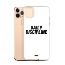 Load image into Gallery viewer, Daily Discipline iPhone Case - black on white
