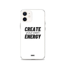 Load image into Gallery viewer, Create Your Own Energy iPhone Case - black on white