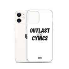 Load image into Gallery viewer, Outlast the Cynics iPhone Case - black on white