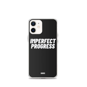 Imperfect Progress iPhone Case - white on black