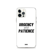 Load image into Gallery viewer, Urgency and Patience iPhone Case - black on white