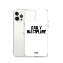 Load image into Gallery viewer, Daily Discipline iPhone Case - black on white