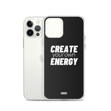 Load image into Gallery viewer, Create Your Own Energy iPhone Case - white on black