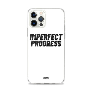 Imperfect Progress iPhone Case - black on white