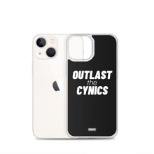 Load image into Gallery viewer, Outlast the Cynics iPhone Case - white on black