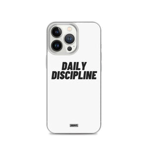 Daily Discipline iPhone Case - black on white