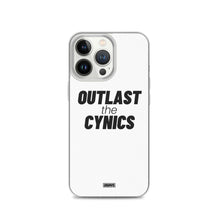 Load image into Gallery viewer, Outlast the Cynics iPhone Case - black on white
