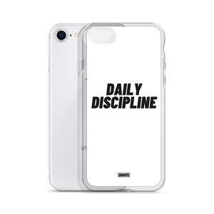 Daily Discipline iPhone Case - black on white