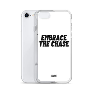 Embrace The Chase iPhone Case - black on white