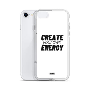 Create Your Own Energy iPhone Case - black on white