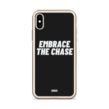 Load image into Gallery viewer, Embrace The Chase iPhone Case - white on black