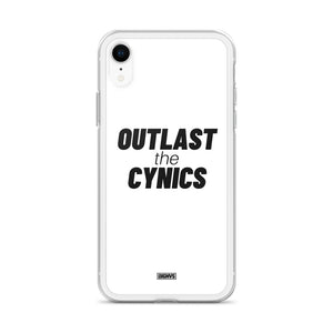 Outlast the Cynics iPhone Case - black on white