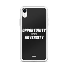 Load image into Gallery viewer, Opportunity and Adversity iPhone Case - white on black