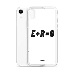E+R=O iPhone Case - black on white