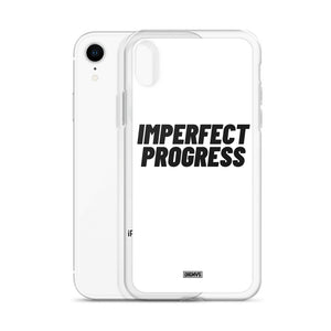 Imperfect Progress iPhone Case - black on white