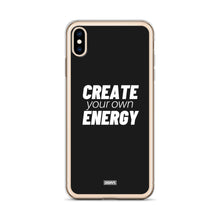 Load image into Gallery viewer, Create Your Own Energy iPhone Case - white on black