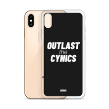 Load image into Gallery viewer, Outlast the Cynics iPhone Case - white on black