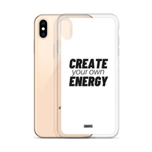 Load image into Gallery viewer, Create Your Own Energy iPhone Case - black on white